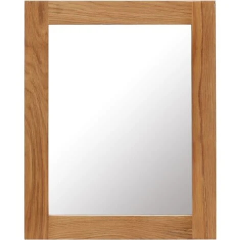 Mirror 40x50 Cm Solid Oak Wood VidaXL 3 Mirror 40x50 Cm Solid Oak Wood VidaXL