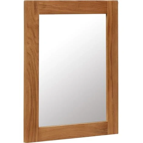 Mirror 40x50 Cm Solid Oak Wood VidaXL 4 Mirror 40x50 Cm Solid Oak Wood VidaXL - Image 2