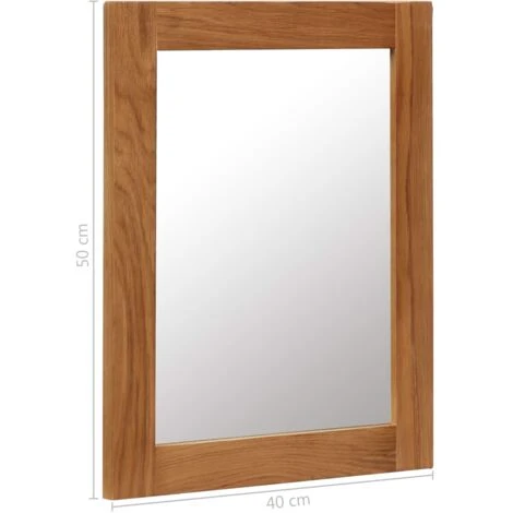 Mirror 40x50 Cm Solid Oak Wood VidaXL 5 Mirror 40x50 Cm Solid Oak Wood VidaXL - Image 3