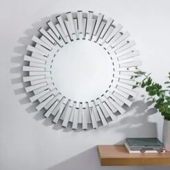 Starburst Small Silver Round Modern Mirror 7 Starburst Small Silver Round Modern Mirror -Home Improvement Store 14575555 3
