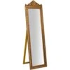 W40xDP3xH140 Cm Sized Antiqued Gold Finish Floor Mirror -Home Improvement Store 19299735 1