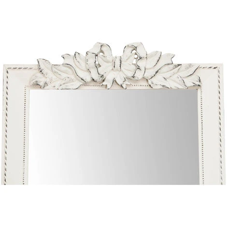 W50XDP3XH175 Cm Sized Antiqued White Finish Floor Mirror 5 W50XDP3XH175 Cm Sized Antiqued White Finish Floor Mirror - Image 3