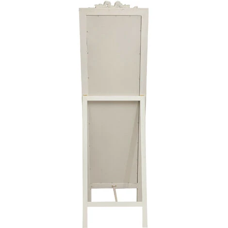 W50XDP3XH175 Cm Sized Antiqued White Finish Floor Mirror 7 W50XDP3XH175 Cm Sized Antiqued White Finish Floor Mirror - Image 5