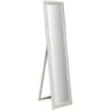 W40xDP3xH170 Cm Sized Antiqued White Finish Floor Mirror -Home Improvement Store 32366177 1