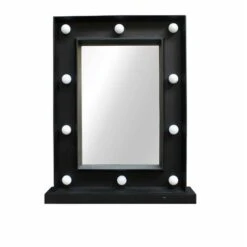 Hollywood Small Square Mirror - Black