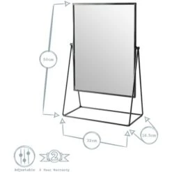 Harbour Housewares 32 X 50cm Rectangle Makeup Mirror - Gold 9 Harbour Housewares 32 X 50cm Rectangle Makeup Mirror - Gold -Home Improvement Store 45889231 3