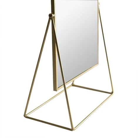 Harbour Housewares 32 X 50cm Rectangle Makeup Mirror - Gold 6 Harbour Housewares 32 X 50cm Rectangle Makeup Mirror - Gold - Image 4