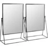 Harbour Housewares 22 X 39cm Rectangle Makeup Mirrors - Black - Pack Of 2 -Home Improvement Store 45890217 1