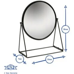 Harbour Housewares 33 X 35cm Round Makeup Mirrors - Black - Pack Of 2 9 Harbour Housewares 33 X 35cm Round Makeup Mirrors - Black - Pack Of 2 -Home Improvement Store 45890220 3