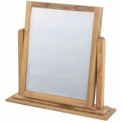 Single Mirror (Requires Assembly) - Hardwood/Softwood/MDF - 52 X 17.5 X 56 Cm - Midnight Blue/Antique Oak Effect Wax