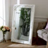 Large Ornate White Wall / Leaner Mirror 70cm X 120cm