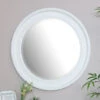Large Round Vintage White Wall Mirror 80cm X 80cm 1 Large Round Vintage White Wall Mirror 80cm X 80cm -Home Improvement Store 57109028 1