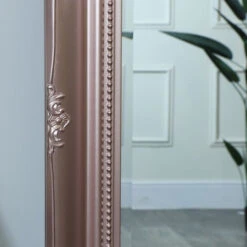 Large Rose Gold Pink Ornate Wall/Floor Mirror 78cm X 158cm -Home Improvement Store 57109164 3