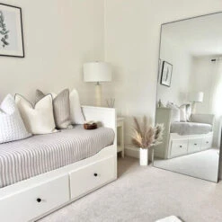 Large Black Thin Framed Leaner Mirror 80cm X 180cm -Home Improvement Store 57109169 5