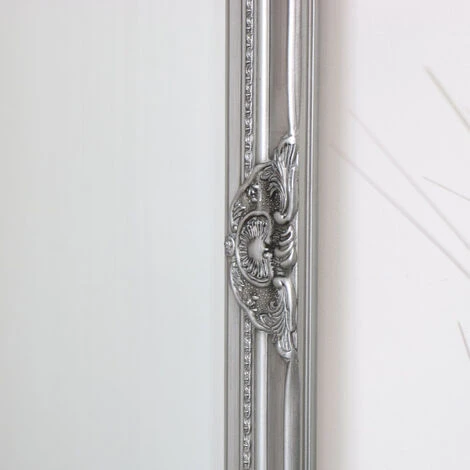 Tall Silver Ornate Bevelled Mirror 47cm X 142cm 5 Tall Silver Ornate Bevelled Mirror 47cm X 142cm - Image 3