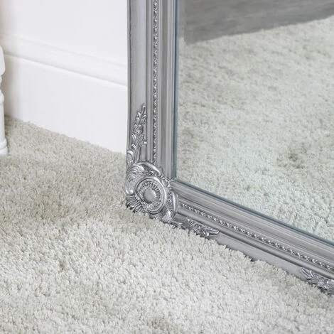 Tall Silver Ornate Bevelled Mirror 47cm X 142cm 6 Tall Silver Ornate Bevelled Mirror 47cm X 142cm - Image 4