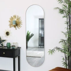 Gold Oval Wall Mirror 140cm X 43cm
