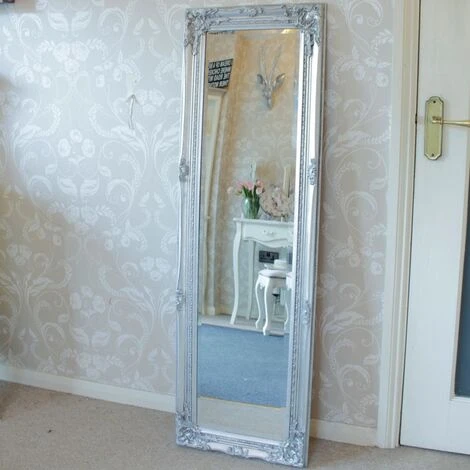 Tall Silver Ornate Mirror 47cm X 142cm 4 Tall Silver Ornate Mirror 47cm X 142cm - Image 2