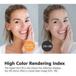 EMKE Wall Mounted Bathroom Mirror, Frameless Bathroom Mirror For Wall, Rectangle Vanity Mirrors 45x30 Cm 10 EMKE Wall Mounted Bathroom Mirror, Frameless Bathroom Mirror For Wall, Rectangle Vanity Mirrors 45x30 Cm -Home Improvement Store 57711327 4