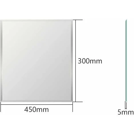 EMKE Wall Mounted Bathroom Mirror, Frameless Bathroom Mirror For Wall, Rectangle Vanity Mirrors 45x30 Cm 7 EMKE Wall Mounted Bathroom Mirror, Frameless Bathroom Mirror For Wall, Rectangle Vanity Mirrors 45x30 Cm - Image 5