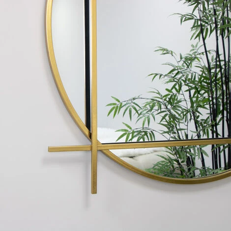 Large Round Gold Wall Mirror 97cm X 97cm 4 Large Round Gold Wall Mirror 97cm X 97cm - Image 2