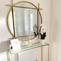 Large Round Gold Wall Mirror 97cm X 97cm 7 Large Round Gold Wall Mirror 97cm X 97cm -Home Improvement Store 58845966 3