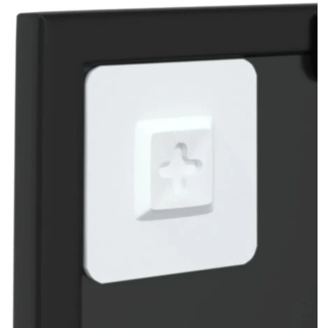 Wall Mirror Black 40x40 Cm Metal VidaXL 7 Wall Mirror Black 40x40 Cm Metal VidaXL - Image 5
