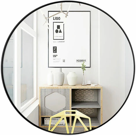 70cm Round Hanging Mirror Decorative Modern Metal Wall Mounted Vanity Mirror 3 70cm Round Hanging Mirror Decorative Modern Metal Wall Mounted Vanity Mirror