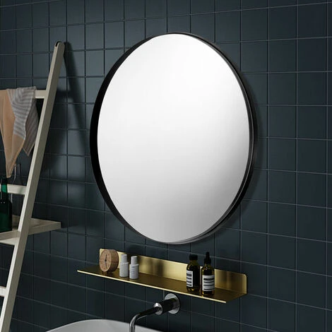 70cm Round Hanging Mirror Decorative Modern Metal Wall Mounted Vanity Mirror 5 70cm Round Hanging Mirror Decorative Modern Metal Wall Mounted Vanity Mirror - Image 3