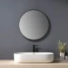 Heilmetz Bathroom Mirror 50x50cm Round Mirror Wall Mirror Black Wall Decoration For Bathroom Bedroom Living Room Entrance 2 Heilmetz Bathroom Mirror 50x50cm Round Mirror Wall Mirror Black Wall Decoration For Bathroom Bedroom Living Room Entrance -Home Improvement Store 73762806 1
