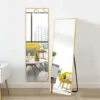NeuType Full Length MIrror 150 X 40cm Floor Mirror With Stand And Alluminum Alloy Frame Large Wall Mirror For Living Room Bedroom Gold 1 NeuType Full Length MIrror 150 X 40cm Floor Mirror With Stand And Alluminum Alloy Frame Large Wall Mirror For Living Room Bedroom Gold -Home Improvement Store 83138736 1
