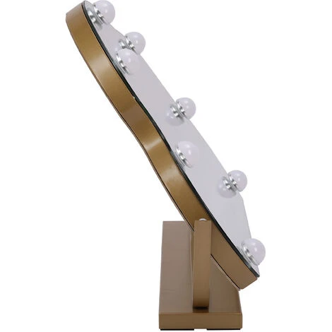 Livingandhome Cloud Frame Dressing Mirror With 7 LED Bulbs Dimmable Desktop Decor 6 Livingandhome Cloud Frame Dressing Mirror With 7 LED Bulbs Dimmable Desktop Decor - Image 4