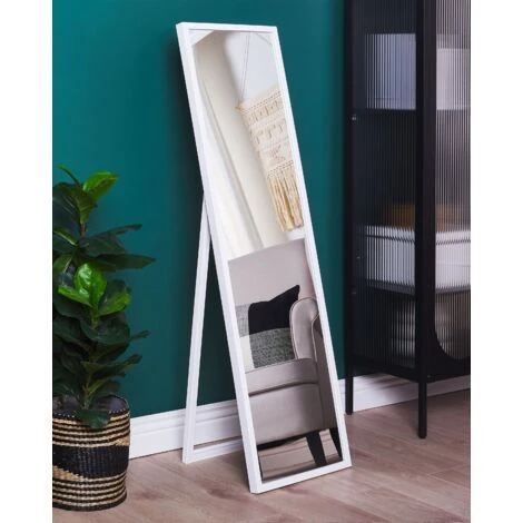 Modern Bedroom Freestanding 40 X 140 Cm Tall Long Framed Mirror White Torcy 4 Modern Bedroom Freestanding 40 X 140 Cm Tall Long Framed Mirror White Torcy - Image 2