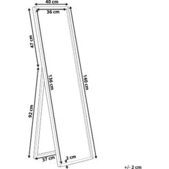 Modern Bedroom Freestanding 40 X 140 Cm Tall Long Framed Mirror White Torcy 9 Modern Bedroom Freestanding 40 X 140 Cm Tall Long Framed Mirror White Torcy -Home Improvement Store 8691823 3