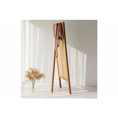 Floor Standing Mirror With Natural Solid Wood Framed 55X170 A42 4 Floor Standing Mirror With Natural Solid Wood Framed 55X170 A42 - Image 2