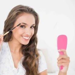 GDRHVFD Bulk Hand Mirror Compact Travel Makeup Mirror Hand Held Cosmetic Mirror Personal Mirror Portable Vanity Mirror 3.15 Inches Wide, 7.09 Inches Long (Blue, Green, Pink, Purple, 8 Pieces) -Home Improvement Store 88104085 5