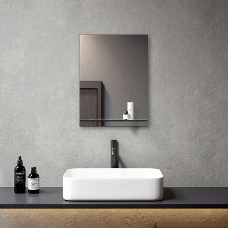 Meykoers Bedroom Mirror 45 X 60cm Modern Wall Mounted Vanity Mirror With Shelf 3 Meykoers Bedroom Mirror 45 X 60cm Modern Wall Mounted Vanity Mirror With Shelf