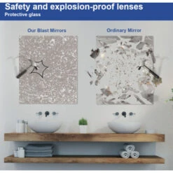 Meykoers Bedroom Mirror 45 X 60cm Modern Wall Mounted Vanity Mirror With Shelf 9 Meykoers Bedroom Mirror 45 X 60cm Modern Wall Mounted Vanity Mirror With Shelf -Home Improvement Store 91848818 3