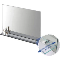 Meykoers Bedroom Mirror 45 X 60cm Modern Wall Mounted Vanity Mirror With Shelf 10 Meykoers Bedroom Mirror 45 X 60cm Modern Wall Mounted Vanity Mirror With Shelf -Home Improvement Store 91848818 4