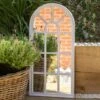 Modena Arched White Distressed Outdoor Garden Wall Mirror 1 Modena Arched White Distressed Outdoor Garden Wall Mirror -Home Improvement Store 91921119 1