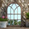 Toscana Arched Copper Distressed Outdoor Garden Wall Mirror -Home Improvement Store 91921171 1