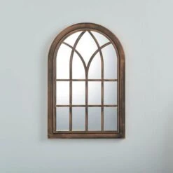 Toscana Arched Copper Distressed Outdoor Garden Wall Mirror -Home Improvement Store 91921171 2