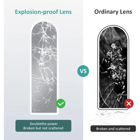 EMKE FreeStanding Floor Mirror Arched Dressing Mirror With Dimming & 3 Color Full Length Mirror With Led Lights 147x45cm White 6 EMKE FreeStanding Floor Mirror Arched Dressing Mirror With Dimming & 3 Color Full Length Mirror With Led Lights 147x45cm White - Image 4