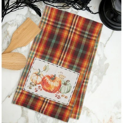 C&F Home Randall Plaid Pumpkin Patch Applique Fall Woven Kitchen Towel 3 C&F Home Randall Plaid Pumpkin Patch Applique Fall Woven Kitchen Towel
