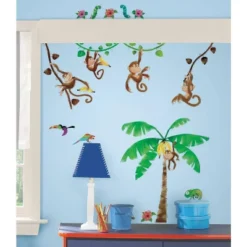 Monkey Business Peel And Stick Wall Decal - RoomMates -Home Improvement Store GUEST 03c57cd6 ede0 4a46 b51d eee0e4a4c10f