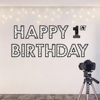 Big Dot Of Happiness 1st Birthday Little Mr. Onederful - Peel And Stick Boy First Birthday Party Large Banner Wall Decals - Happy Birthday 8 Big Dot Of Happiness 1st Birthday Little Mr. Onederful - Peel And Stick Boy First Birthday Party Large Banner Wall Decals - Happy Birthday - Image 6