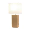 21" Lexington Leather Base Modern Home Decor Bedside Table Lamp With USB Charging Port And Fabric Shade - Lalia Home 2 21" Lexington Leather Base Modern Home Decor Bedside Table Lamp With USB Charging Port And Fabric Shade - Lalia Home -Home Improvement Store GUEST 04643c7c 4a9d 4869 aafc ffe57fce7bb8