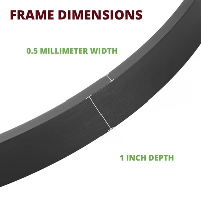 Kinger Home Sage 20" Round Modern Wall Mirror 7 Kinger Home Sage 20" Round Modern Wall Mirror - Image 5