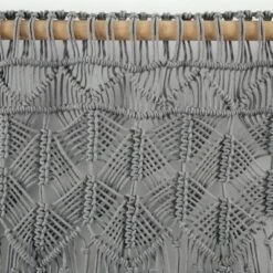 40"x30" Boho Macrame Tassel Cotton Window Valance Gray - Lush Décor -Home Improvement Store GUEST 06038e28 7cff 4022 9fc4 1e33528670f9