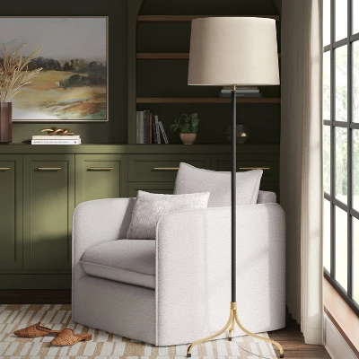 Traditional Three Leg Floor Lamp Black (Includes LED Light Bulb) - Threshold™ 4 Traditional Three Leg Floor Lamp Black (Includes LED Light Bulb) - Threshold™ - Image 2